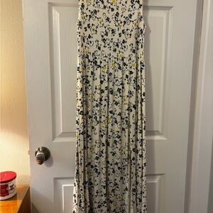 Market & Spruce Off-White Smocked Maxi Dress